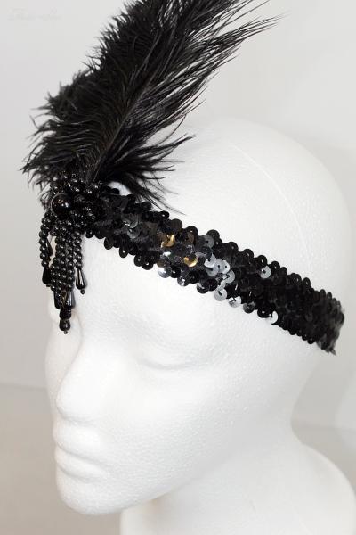 20er-Jahre Pailletten-Stirnband „Gatsby Glamour“